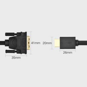 کابل تبدیل HDMI به DVI-D یوگرین مدل HD106(10135) طول 2 متر