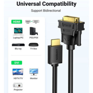 کابل تبدیل HDMI به DVI-D یوگرین مدل HD106(10135) طول 2 متر