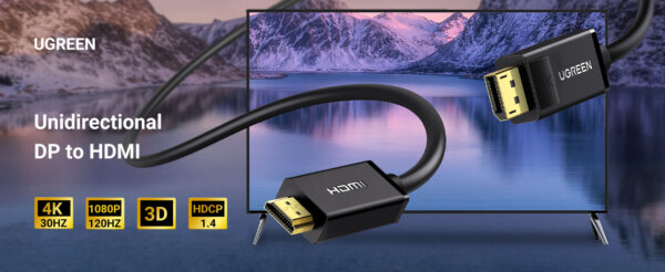 کابل 2 متری DisplayPort به HDMI یوگرین Dp101 10202